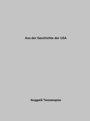 cover image of Aus der Geschichte der USA